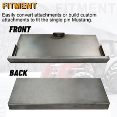 For Single Pin Mustang Skid Steer Mount Plate Loader Quick Tach Attachment