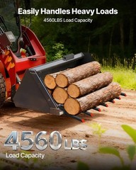 VEVOR 68.5″ Clamp on Debris Forks for Buckets 4560lb Load Heavy Duty Pallet Fork