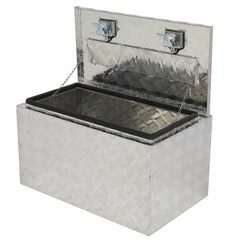 30″ ATV Aluminum Under Body Toolbox 5 Bar Tread Silver