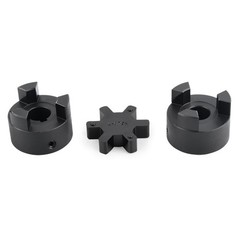 5/8″ to L075 Flexible 3-Piece L-Jaw Coupling 0.625 inches, Light Brown