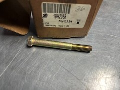 19H2058 GENUINE OEM John Deere BOLT 7/16 x 3-3/4 In Both Silver and Gold