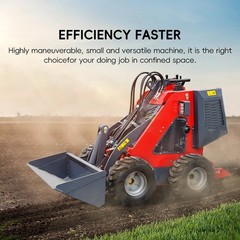 Free Ship Mini Skid Steer Loader Stand On With 13.5HP B&S Engine Wheel Loader