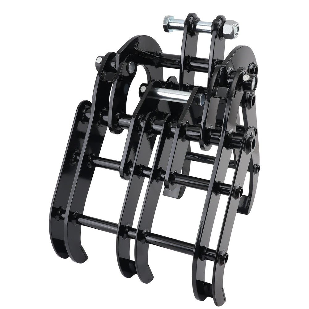 Rust Prevent Grapple for Mini Excavator 0.8-1.8T Powder Coated Black