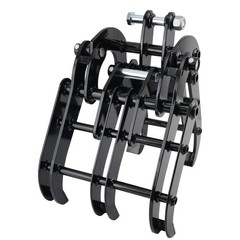 Rust Prevent Grapple for Mini Excavator 0.8-1.8T Powder Coated Black