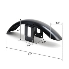Motorcycle Front Fender Cover Fits Sportster XL883 XL1200 48 Unpainted Black