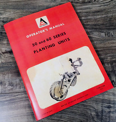 Allis-Chalmers 50 60 Series Planting Unit Planter Owners Operators Manual Setup