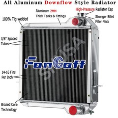 Aluminum Radiator For Case Backhoe 580L 580SL 590SL 584E 585E 234876A1 234876A2