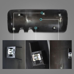 Black Door Mirror Covers Fit Kenworth T680 T880 W990 Replacement Passenger Side