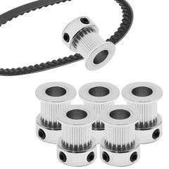 PHITUODA 5pcs GT2 Pulley 20 Teeth 8mm Bore Fit 10mm Belt 20