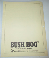 Bush Hog 307 Rotary Cutter Mower Operators Owners Manual 4/92 ORIGINAL!