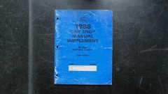 Ford Tempo Topaz 1988 Air Bag Shop Manual Supplement FPS 12025 88 Service Repair