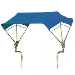 Blue 3 Bow 48″ Tractor Umbrella Buggy Top Complete w/ Fender Mounts 406147