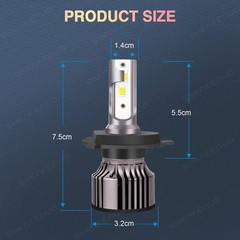 Pair High/Low Beam Bright 6000K LED Bulbs for JD Deere 1023E, 1025R,1026R, 2025R