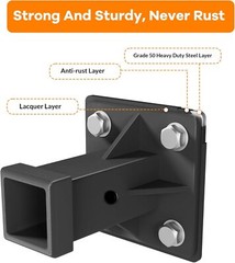 3/8″ Universal Skid Steer Mount Plate with 2″ Removable Trailer Hitch Receiver