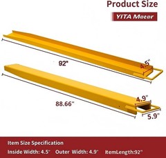 Forklift Extension Pallet Forks 92-Inch Length 4.5-Inch Width Durable High Steel