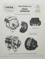 1968 Lucas Girling Service Information Ignition Kits Brochure Catalog