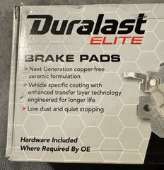 Duralast Elite Ceramic Brake Pads – Copper-Free with Transfer Layer Technology
