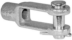 Zinc Plated 3/8-24 Thread Clevis with Pin and Cotter Pin Size: Size: 7 x 8 x 8