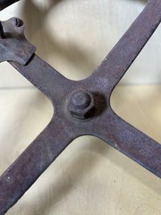 Vintage Cast Iron Steering Wheel ~ 15” Tractor – Rat Rod
