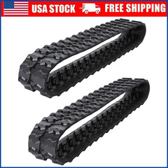 2 Pack 180x60x35 Tear-Resistant Rubber Tracks for Mini Excavator Replacement