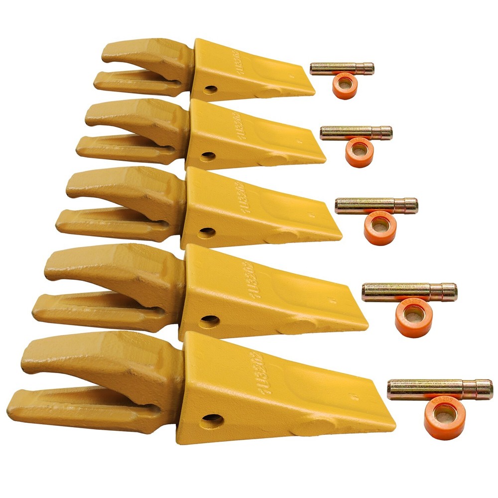 119-3204 CAT Style J200 Backhoe Bucket Shanks & 1U3202 Dirt Teeth with Pins -5PK