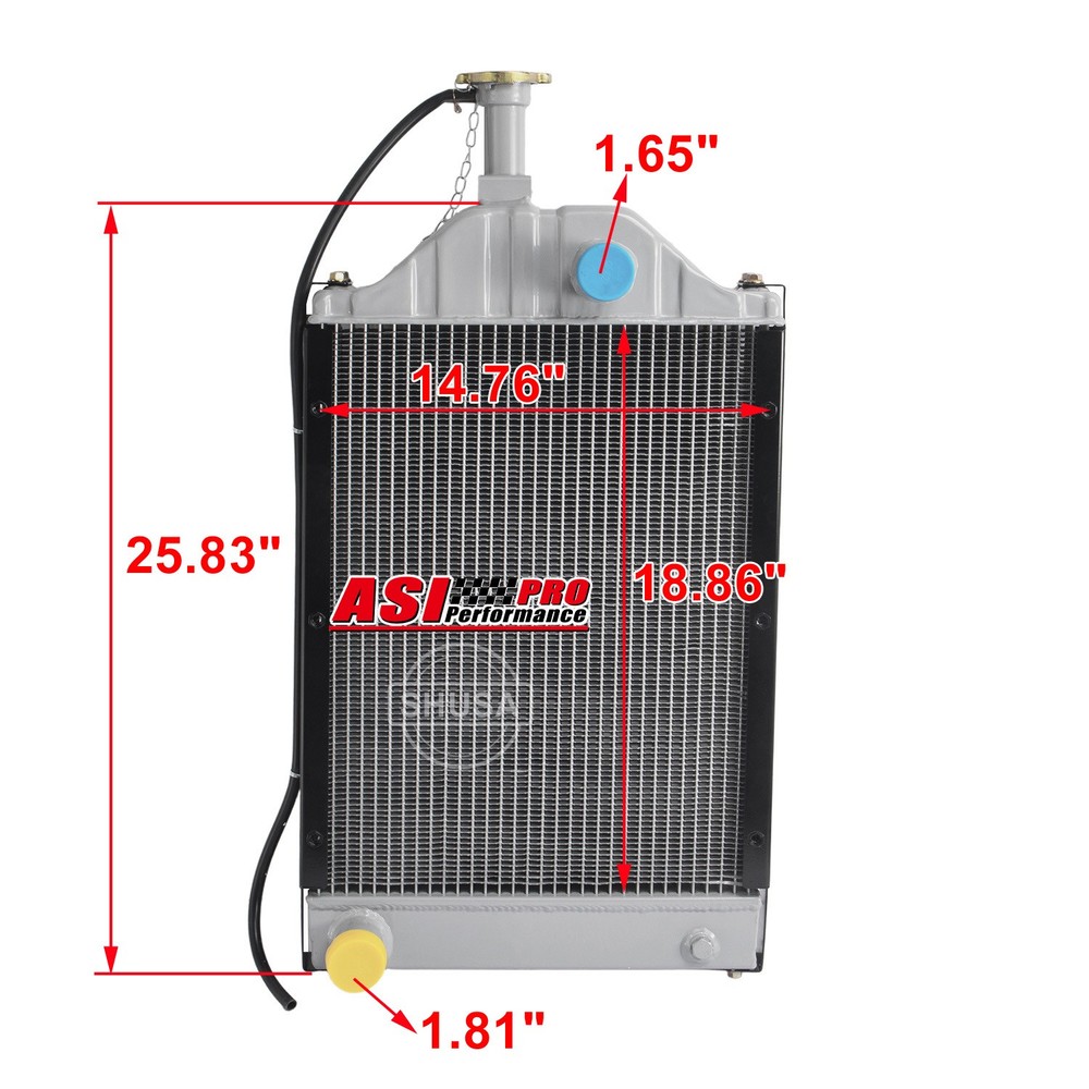 3-Row Aluminum Radiator fit Massey Ferguson 255 Diesel 531982M94