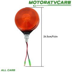 ALL-CARB 2 PCS Amber Round Side Marker Light Lamp Dual Face Turn Signal Tractor