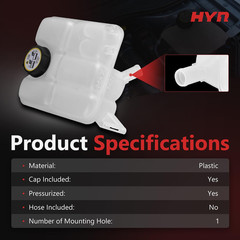 Front Engine Coolant Reservoir Tank Fit for Ford Focus 2012-2018, Escape 2013-20