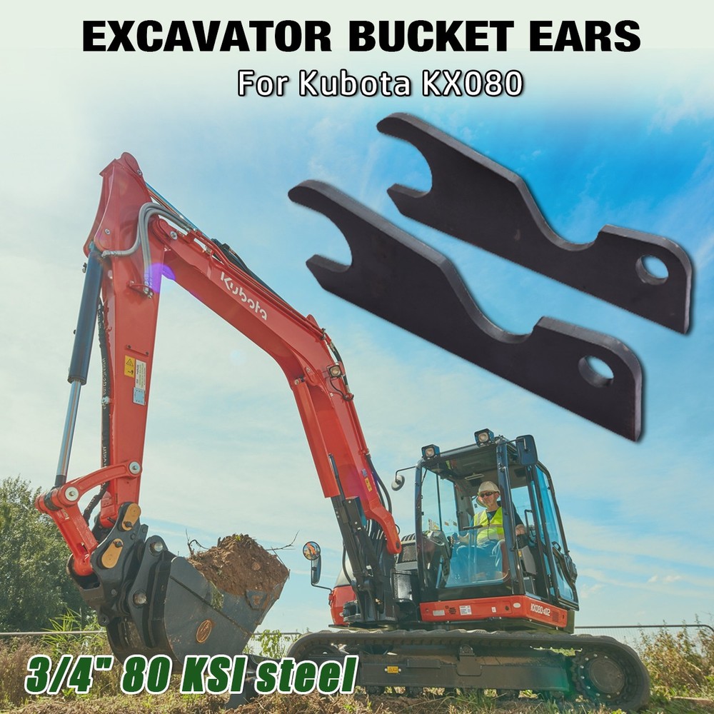 Quick Change Tach Attach Bucket Ears Attachment For Kubota KX080 KX 080 80 STEEL