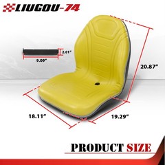 Yellow High Back Seat AM879503 Fit For John Deere 4100 4115 425 445 455 Tractor