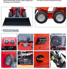 NEW Mini Wheel Type Skid Steer Loader Riding Skid Machine 13.5HP EPA For Sale
