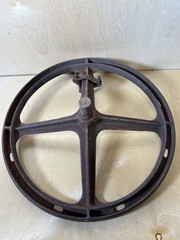 Vintage Cast Iron Steering Wheel ~ 15” Tractor – Rat Rod