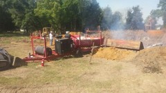 Brush burner / Air curtain pit burner. mcpherson m30f brush burner / Inclinator