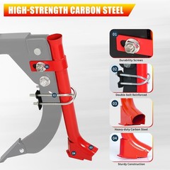 ATV UTV Pipe Layer Attachment for 3-Point Ripper Hitch Lawn Trencher Subsoiler