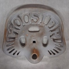 Hoosier Cast Iron Tractor Seat HOOSIER Lettering Cast Into Seat 15 1/2″ x 14 1/4
