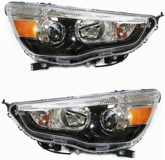 Halogen Headlight Assembly 2011-2019 Mitsubishi Outlander Sport ASX LED DRL L/R