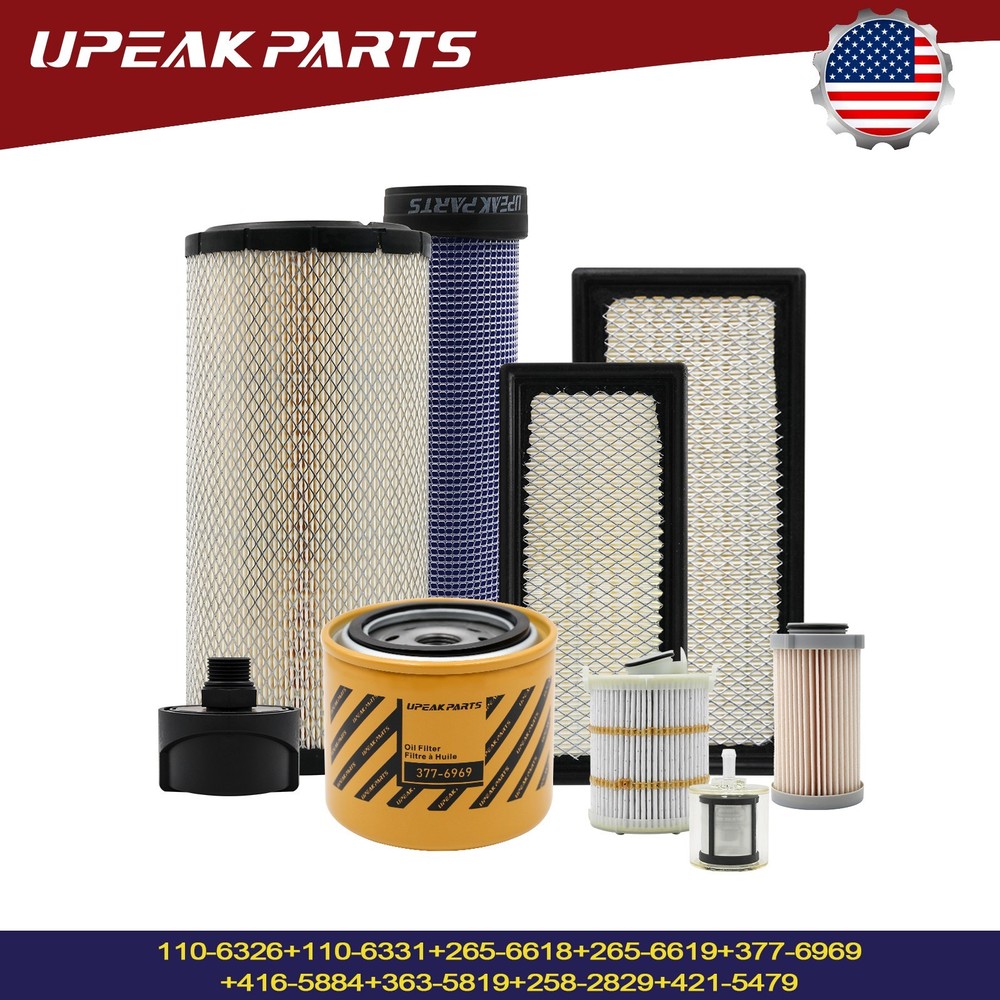 1000 Hours/Filter Kit, For Caterpillar 259D 279D 279D3 289D 299D 299D
