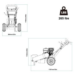 MechMaxx 420cc 15HP Stump Grinder,12” Cutting Height/10” Cutting Depth,SGR1500
