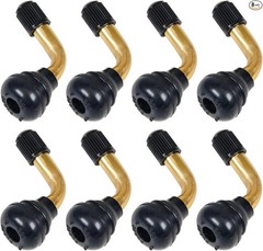 8Pcs Tubeless Tire Valve Stem PVR70 Brass Stems Bent 90 Degree Angled Snap-in Bl