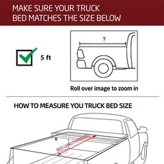 FRP Hard Tri-Fold Truck Bed Tonneau Cover 2020-2026 Gladiator JT 5ft Bed