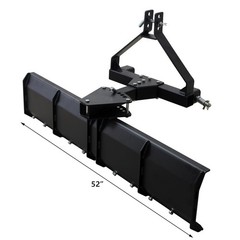 3 Point Rear Grading Blade Steel Scraper 52″ Width for CAT 0 & CAT 1 Tractor