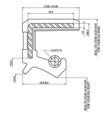 EAI Metric Oil Shaft Seal 145x170x13mm Dust Grease Seal TC Double Lip w/ Spring