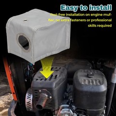 Muffler Blanket For Chinese Mini Excavator Skid Steer Briggs 13.5hp XR2100 420cc