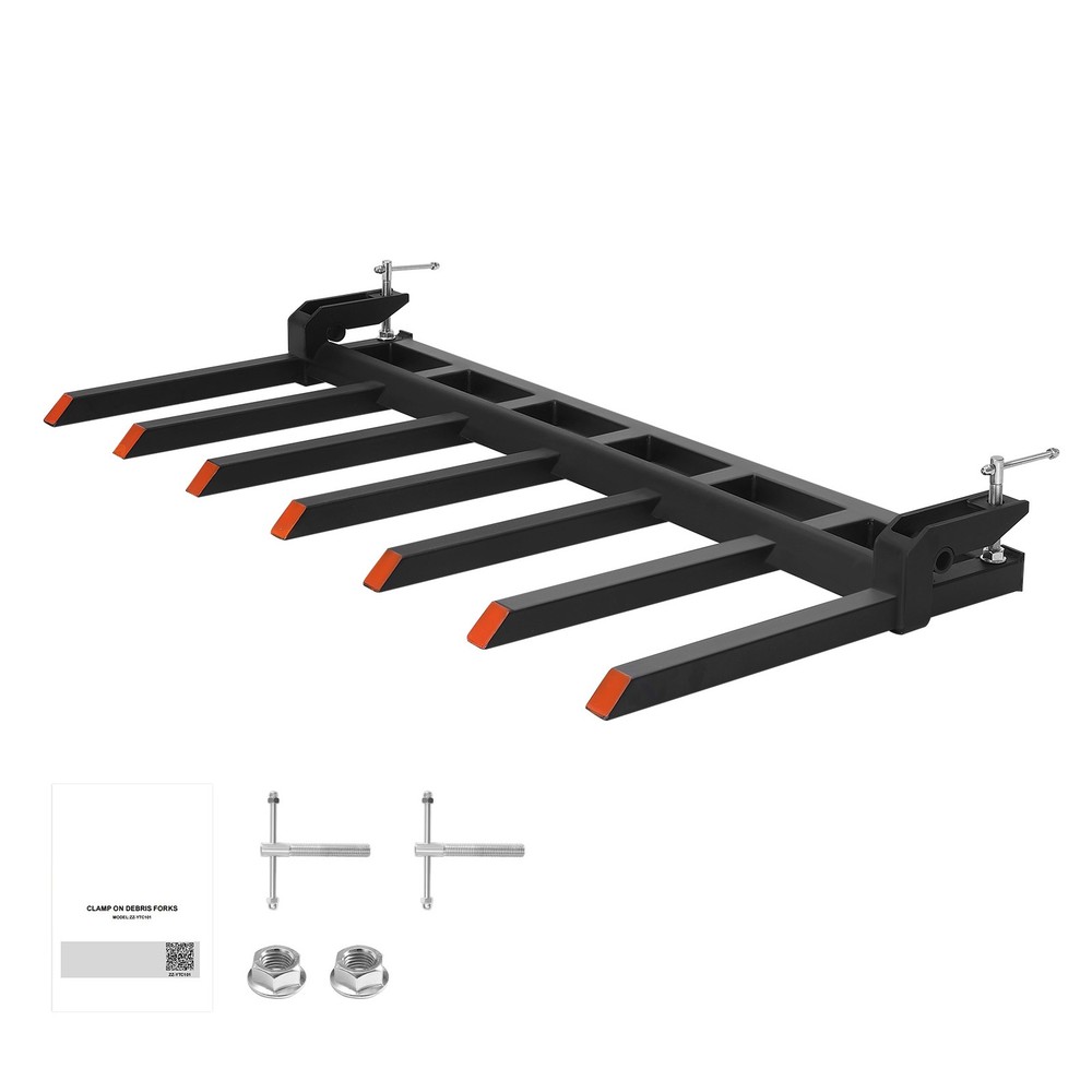 Uimoso 68.5″ Clamp-On Bucket Forks for Debris, 4560lb Capacity,Heavy-Duty Design