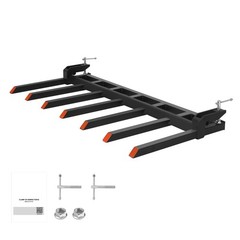 Uimoso 68.5″ Clamp-On Bucket Forks for Debris, 4560lb Capacity,Heavy-Duty Design