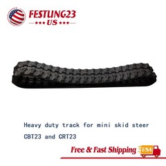 Heavy Duty Rubber Tracks w/ 180x72x41 Size for AGT CBT23 CRT23 Mini Skid Steers
