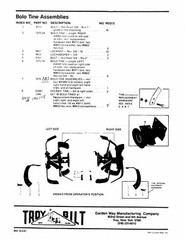 PARTS MANUAL FITS 1976-1982 Troy Bilt PONY I & II TILLER #P17485-P95831