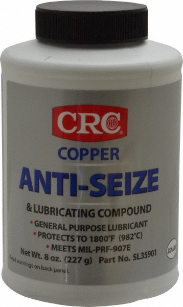 CRC 8 oz Bottle General Purpose Anti-Seize Lubricant Copper, -95 to 1,800�F, …