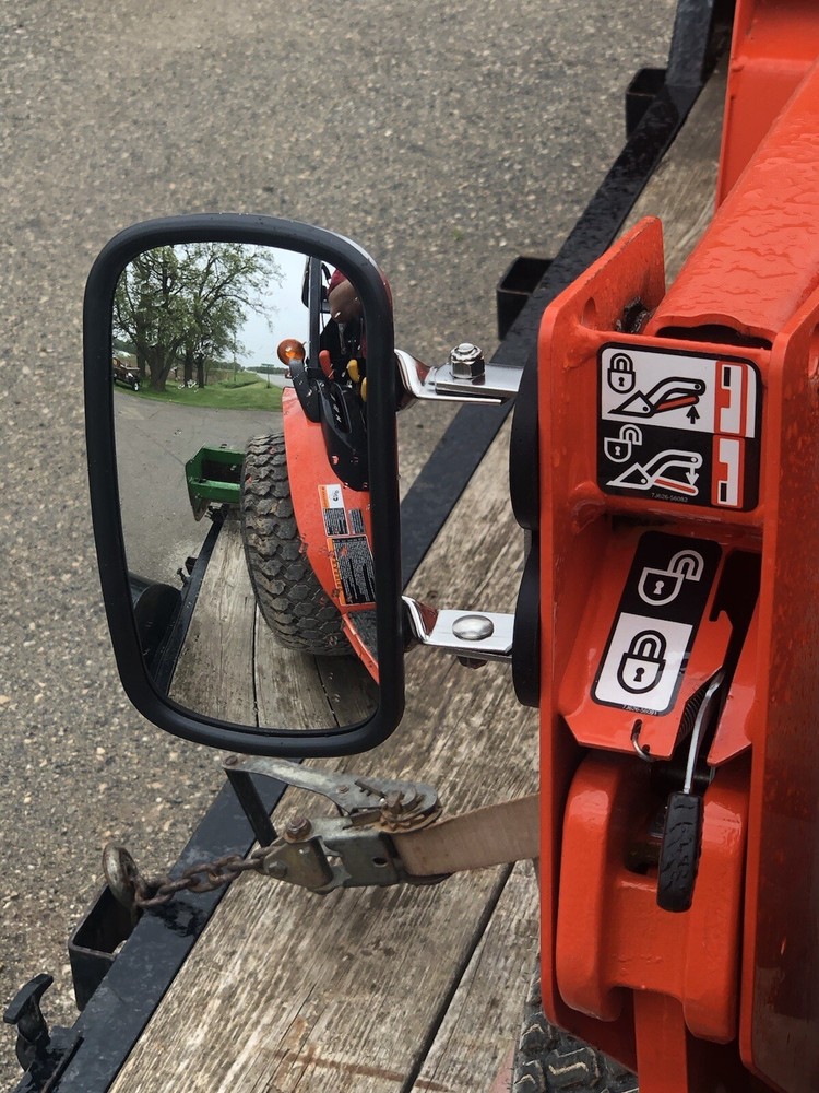 High Quality RUBBER COATED MAGNET MIRROR Tractor/Skid steer STAINLESS STEEL one