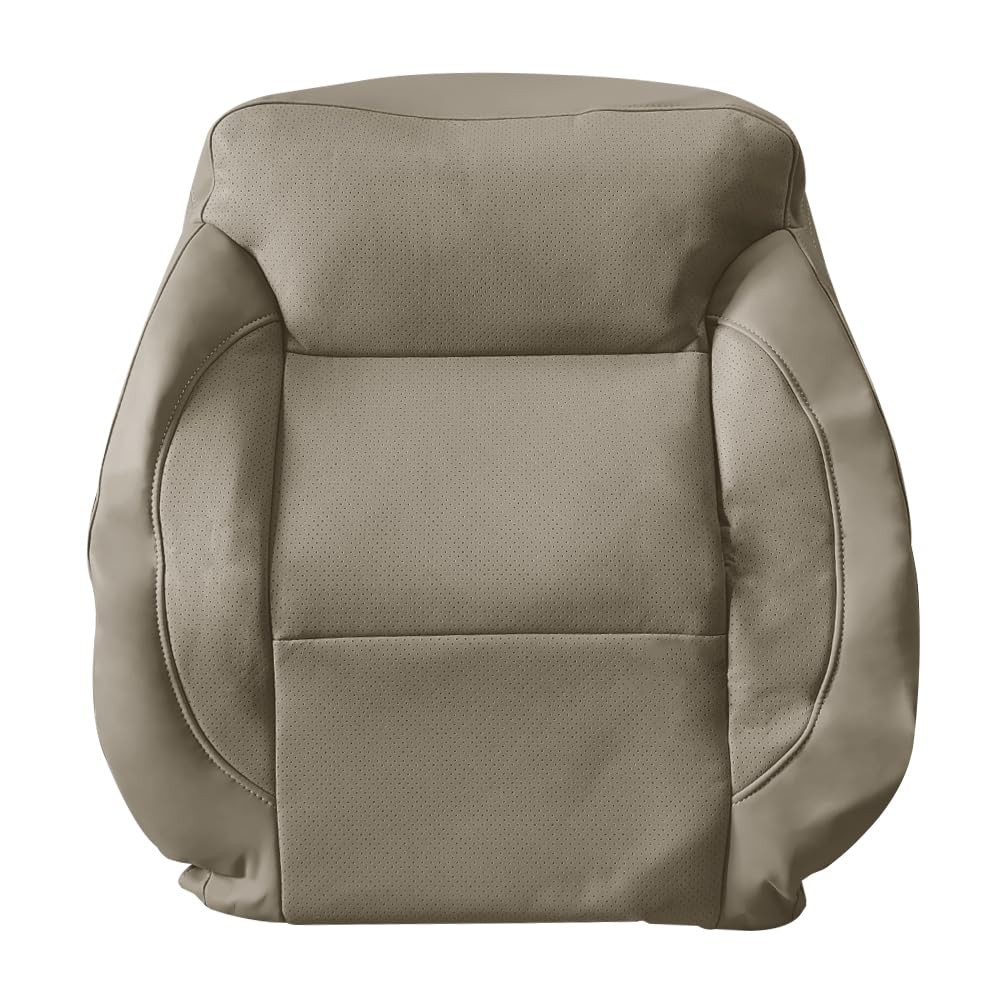 Perforated Leather Seat Cover Tan Driver Pass Silverado Tahoe Sierra Yukon 15-19
